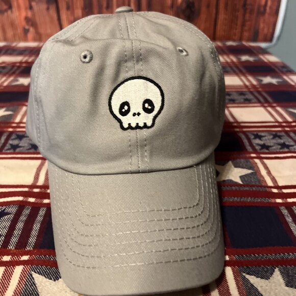 DALIX Skull Embroidery Dad Hat Baseball Cap Mens Womens Adjustable Back - Picture 1 of 6